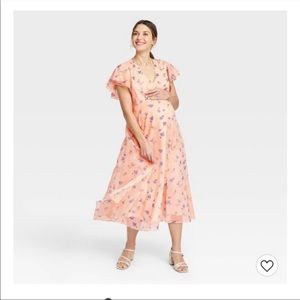 The Nines by HATCH chiffon floral maternity dress